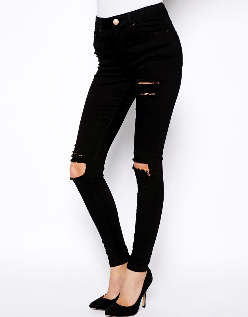 Popular Black Jeans with Rip in Knees-Buy Cheap Black Jeans with ...