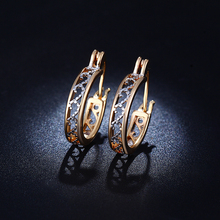 18K Gold Plated Earring Punk Wedding Jewelry Hoop Earrings For Women brincos boucle d’oreille LSE029