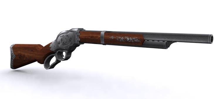 3d Paper Model Gun Shotgun M1887 Handmade Diy Weapon Toy For Cosplay