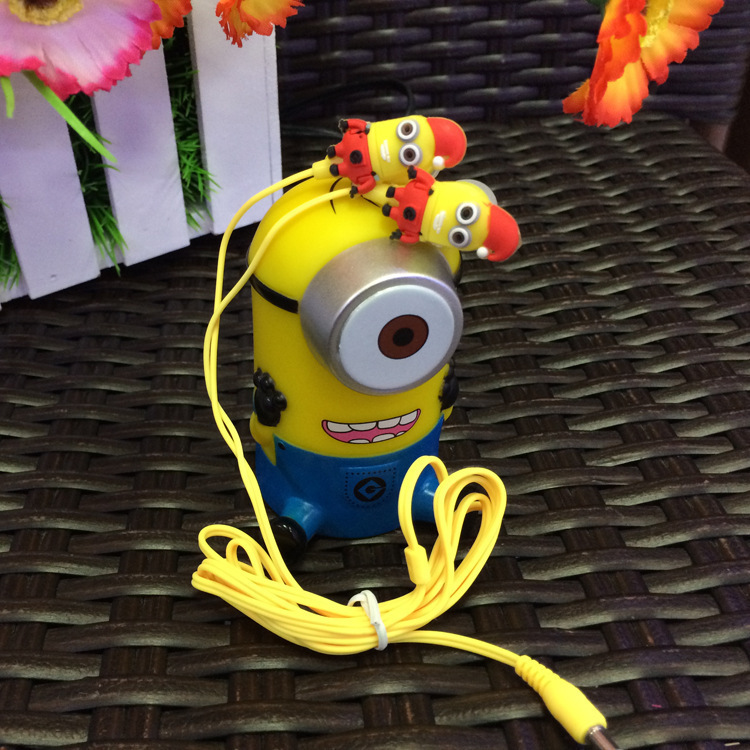 Buy Free Shipping 3.5mm jack cartoon Despicable Me