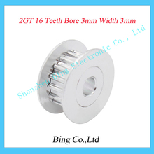 5pcs/lot 3D printer part 2GT16 tooth 16 teeth bore 3mm synchronous wheel pulley H type passive idler pulley wheel Bearings wheel