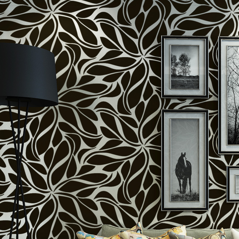Фотография 2016 high quality 3d wallpaper black and white Art gallery backdrop wallpaper minimalist modern living room wallpaper warm Lotus