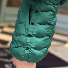 2015 New eiderdown cotton coat Hooded L 4XL Plus size women winter jacket Solid heavy hair
