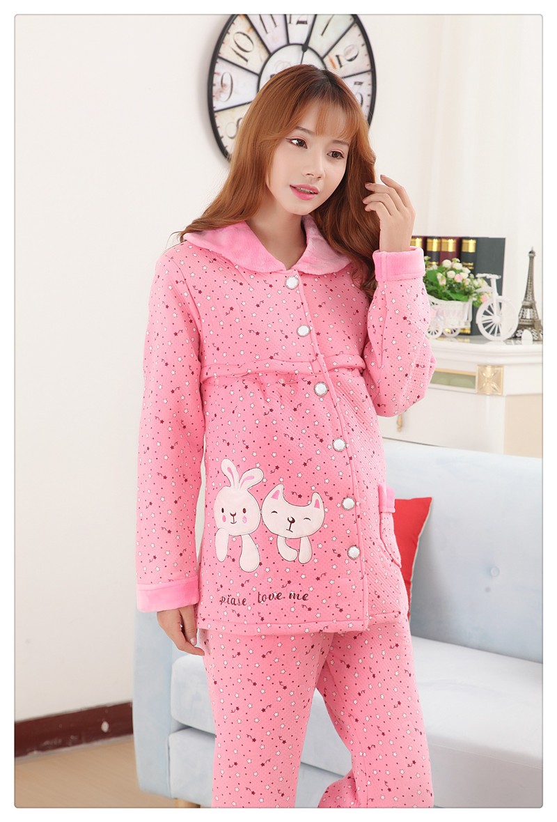maternity winter women pajamas (3)