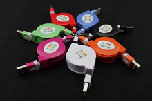 1M retractable Micro USB Data Cable charger cable for Samsung Galaxy S4 S3