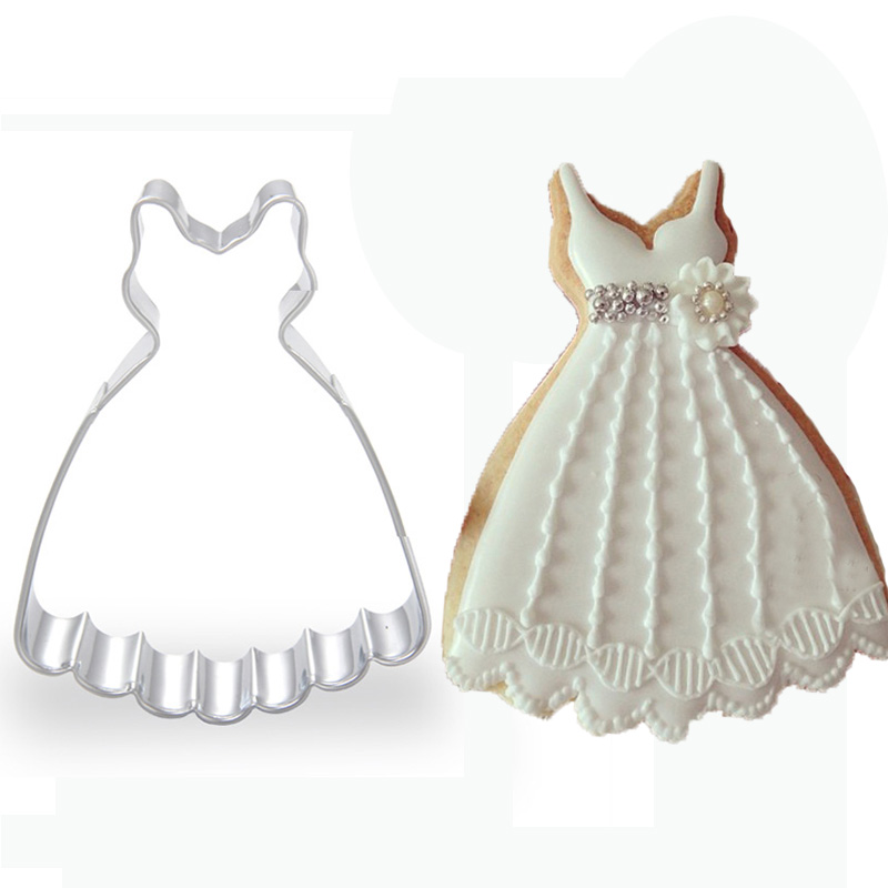 1pcs Wedding Party Dress Cookie Cutter Mold Metal Fondant Cake