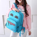 2016 New Korean Style Fashion Backpack Fresh Style School Bag Cute Cartoon Casual Rucksack Women Waterproof