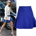 new 2016 summer skirts women solid A Line miniskirts super natural Chiffon European and American style
