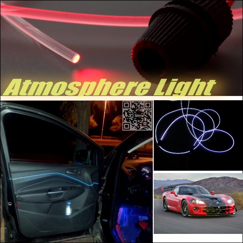Car Atmosphere Light Fiber Optic Band For Dodge Viper Phase RT SRT SR GTS Interior Refit No Dizzling Cab Inside DIY Air light