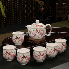 Kung Fu Tea Yixing purple sand tea set Ceramic set group Double layer heat insulation tray fittings cracking ice tea