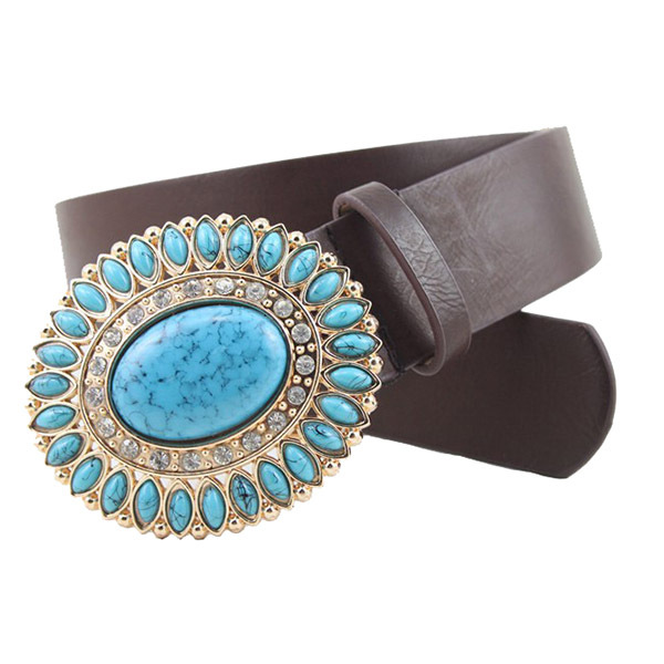Summer Style Women Vintage Rhinestone New Arrival Belts Fashion Country Belt Buckles With ...