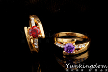2015 new arrive 18K Gold plated luxury Rhinestone brand design fashion wedding rings jewelry 3 colors