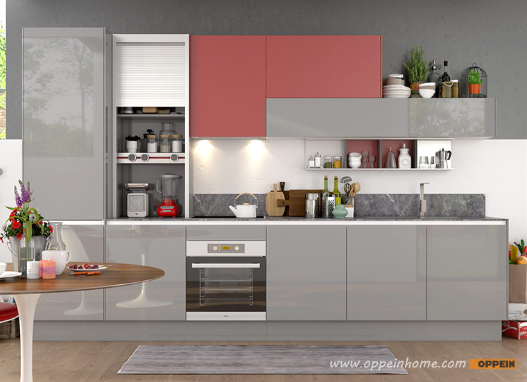 360cm Width Standard Kitchen Cabinet With Lacquer Finish Op17 A01