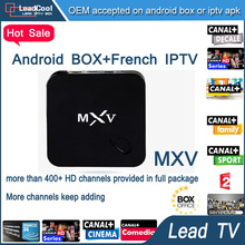 Ott Tv Box MXV Smart Tv Box With Android 4.4 + One Month Leadtv Iptv Account For Watch 400+ Arabic Iptv French Iptv Tunisia Iptv