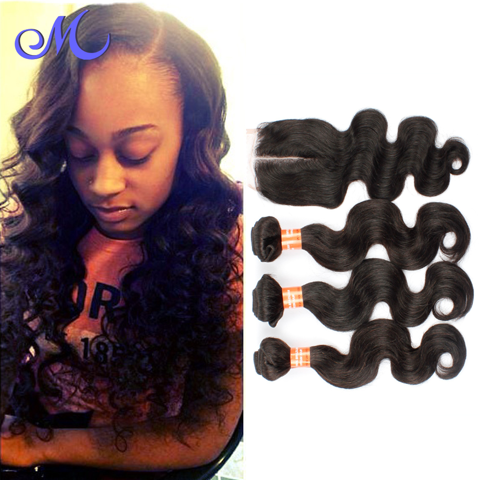 7a Brazilian Virgin Hair With Closure Queen Brazilian Body Wave With Closure Brazillian Human Hair Weave 4 Bundles With Closure