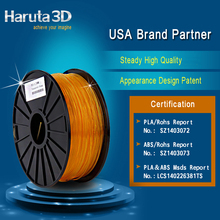 MakerBot/RepRap/UP/Mendel 3d printer filament Transparent Orange PLA/ABS 1.75mm/3mm 1kg plastic Rubber Consumables Material