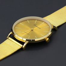 Men s Women s Geneva Mesh Band Round Dial Analog Quartz Casual Wrist Watch