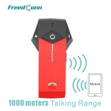 Free Shipping!!Red FreedConn 1000M COLO Motorcycle Motorbike Helmet Bluetooth Intercom Headset Support NFC Tech