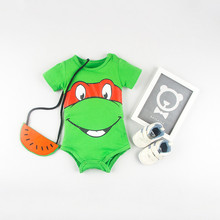 Ninja Turtles 100%Cotton Short Sleeve Clothing Similar Jumpsuit Printed Baby Boy Girl Bodysuits 2016new baby girl boy clothes