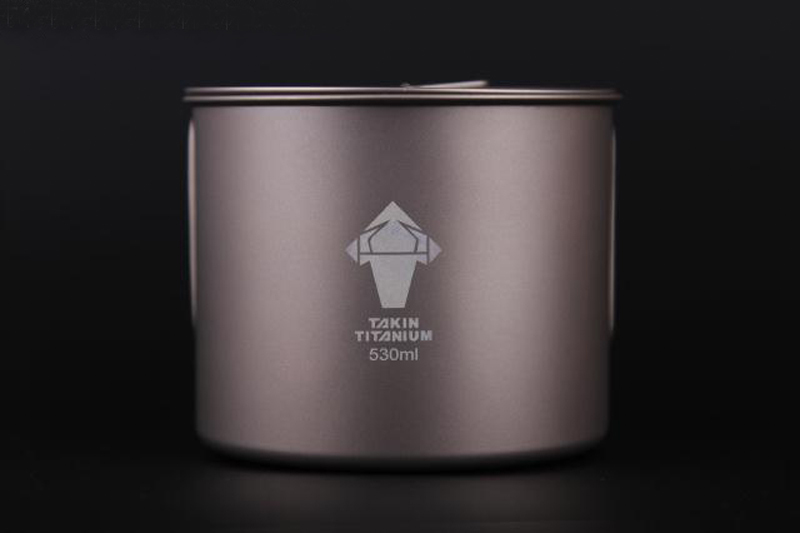 Takin Titanium Folding Cooking Water Kettle Pot Cup Bowl Mug Cookware With Lid For Picnic Outdoor Camping Hiking 530ml 88g
