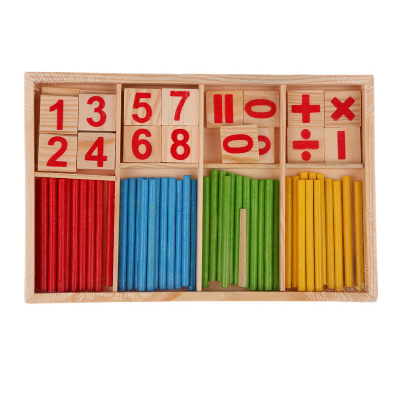 Children Wooden Numbers Mathematics Early Learning Counting Educational Toy Educational Toys Kids Gift wood toy wooden toy#1JT