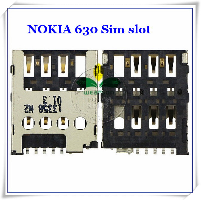 Original New sim card slot for NOKIA 630 638 X xL628 636 rm1010 1027 sim slot adapters Free shipping with tracking number