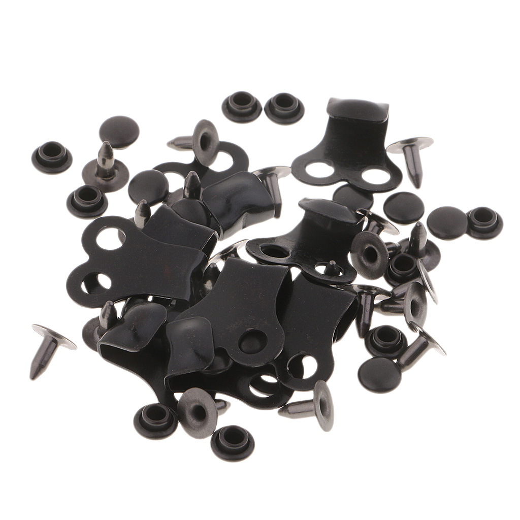 20 Sets Golden Boot Metal Hooks Lace Fittings With Rivets for Boots