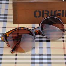Vintage Semi Rimless Half Frame Women Sunglasses Inspired Round Circle Cat Eye Sun Glasses oculos de