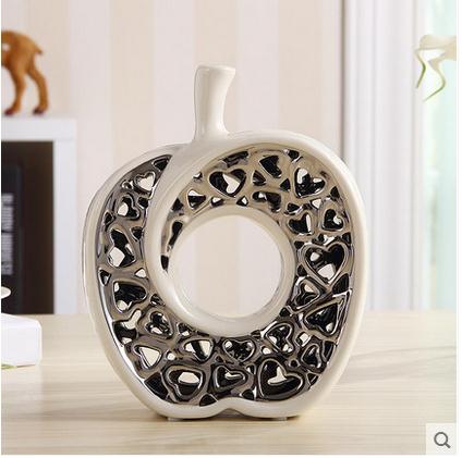 white silver ceramic apple home decor crafts room decoration ceramic ornament porcelain figurines christmas articles decorations - Home Decor Articles white silver ceramic apple home decor crafts room decoration ceramic ornament porcelain figurines christmas articles decorations - Home Decor Articles