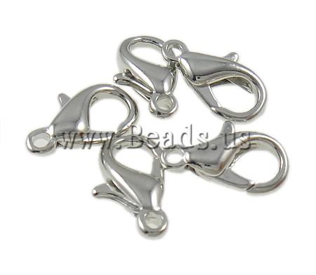 Free shipping!!!Zinc Alloy Lobster Clasp,Men Fashion Jewelry, platinum color plated, nickel, lead & cadmium free, 7x12x3.50mm