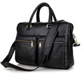 Vintage real genuine leather men briefcase cowhide portfolio messenger bags men s shoulder bag crossbody 14