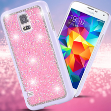S5 Capa Luxury Glitter Bling Rhinestone Crystal Case For Samsung Galaxy S5 SV i9600 Mobile Phone Accessories Hard Cover Shell