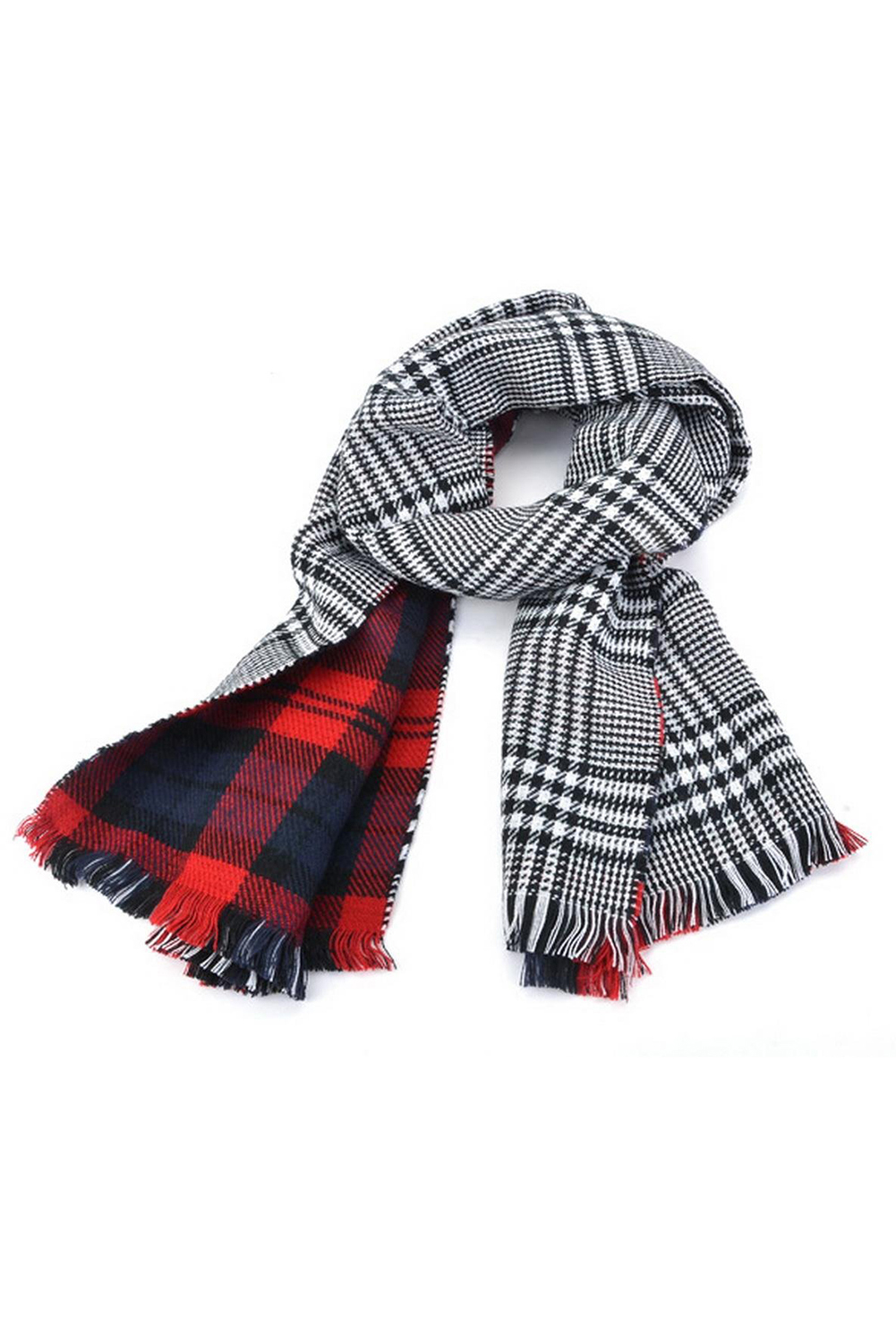5 Pack Lady Women s Long Check Plaid font b Tartan b font Scarf Wraps Shawl