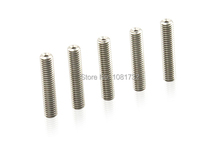 5PCS white PTFE tube inside good quality M6 X 30 Nozzle teflon Throat for MK8 Tube Makerbot 3D Printer Extruder HotEnd 1.75mm