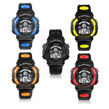 Waterproof Children Boy Digital LED Quartz Alarm Date Sports Wrist Watch