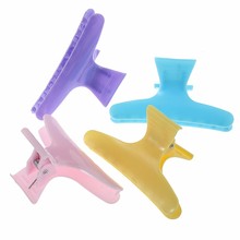Hair Claw Salon Styling Tools Plastic Colorful Hair Clips Hairdressing Tool Butterfly 12Pcs Section Clip Clamps