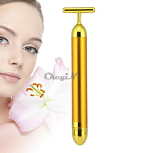 Technology From Japan 24K Gold Face Skin Massage Roller Derma Body Firming Massager Electric Energy Beauty