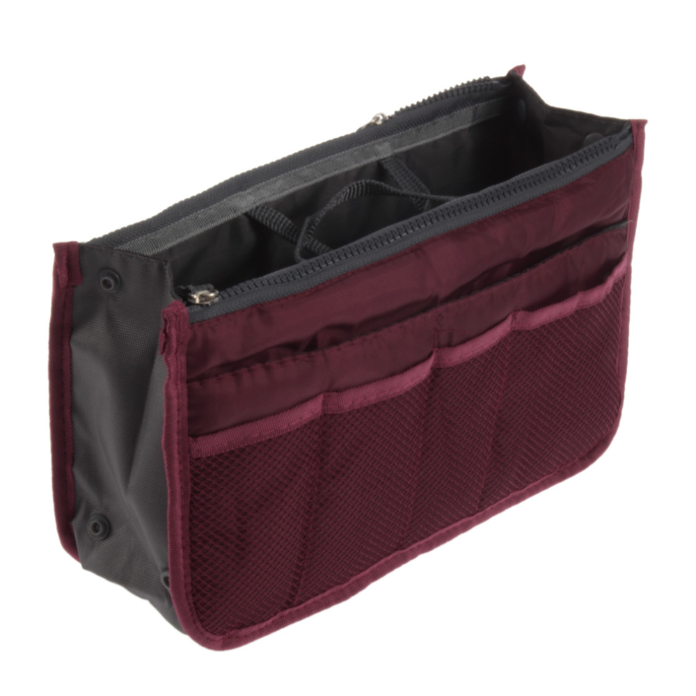 1pcs Durable Travel Makeup Nylon Cosmetic Bag Insert Handbag Purse Zipper Case Organizer-in ...