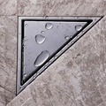 Free shipping Tile Insert Triangle Floor Waste Grates Bathroom Shower Drain tainless steel