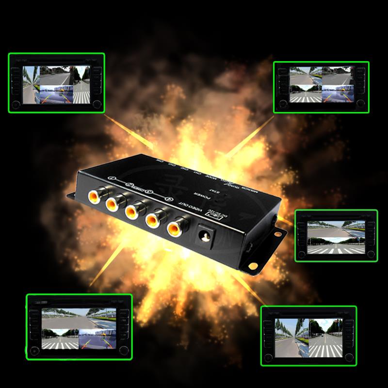IR control Car Multiple Cameras Image Switch Control Box Front/Rear/Left/Right View Parking System Video Control 2 3 4 Cameras