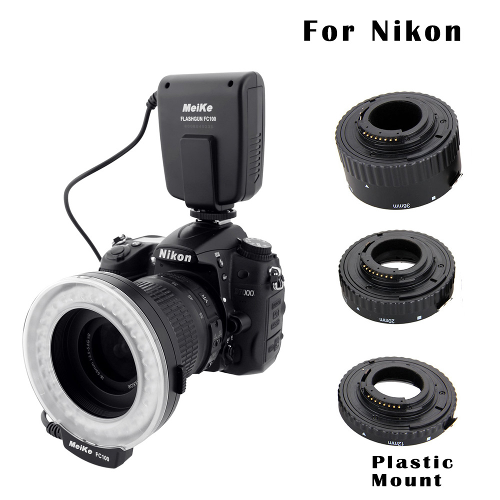 Macro Photography Set for Nikon FC 100 Macro Ring Flash/Light & Extension Tube for Nikon D7100