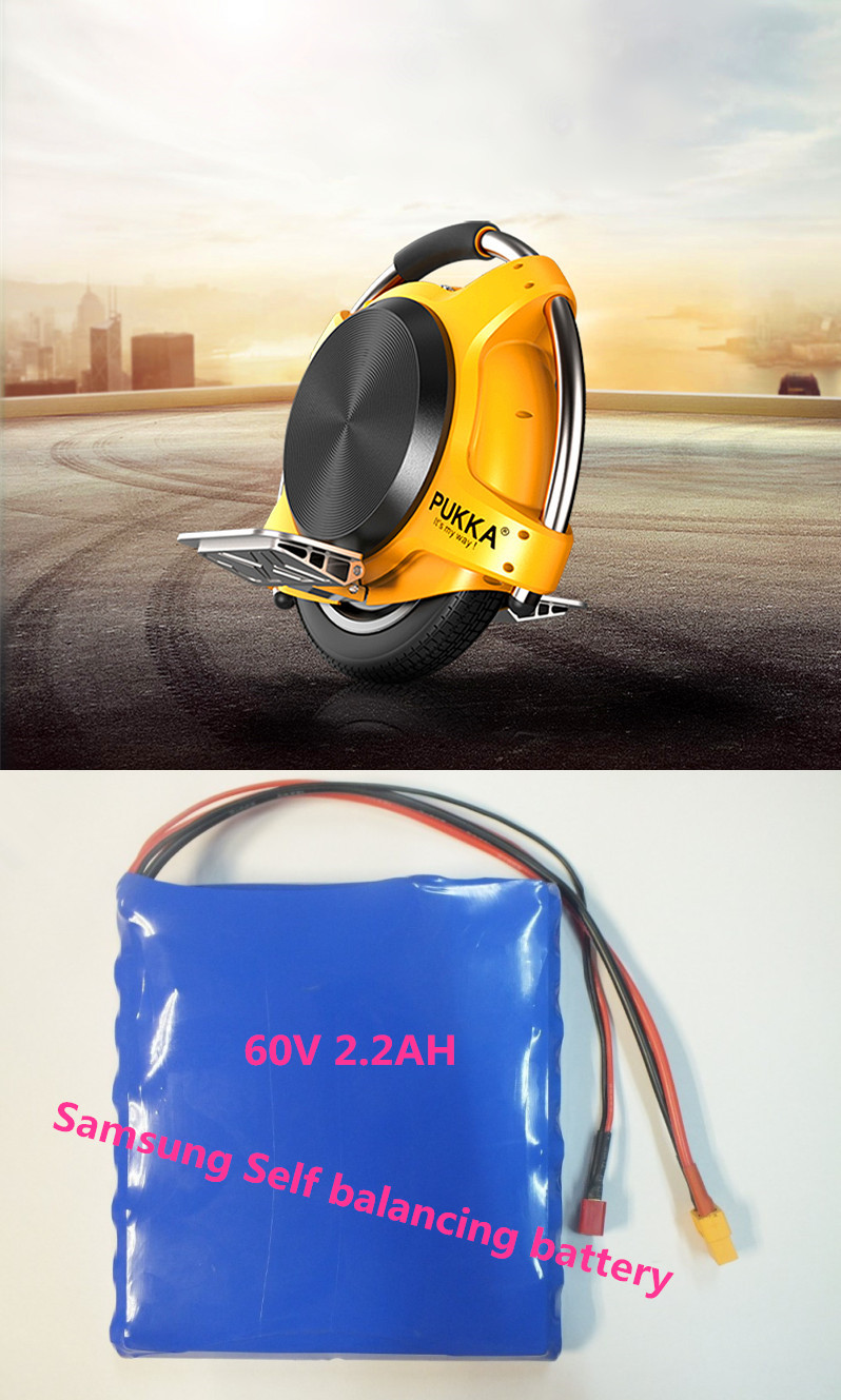 Manufacturer supply for Samsung INR18650 22P 60V 2200mAH 132Wh Battery pack 16S1P Self balancing electric unicycle