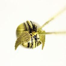 Fashion Woman Lady Wings Harry Potter Antique Steampunk Pocket Watch Relogio De Bolso