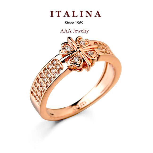 New 2015 Fashion ITALINA Brand Jewelry Rose/White Gold Plated AAA+ CZ ...