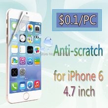 Super cheap – HD screen protector for iPhone 6 (4.7 inch) clear screen protective film screen guard with cleaning cloth for gift