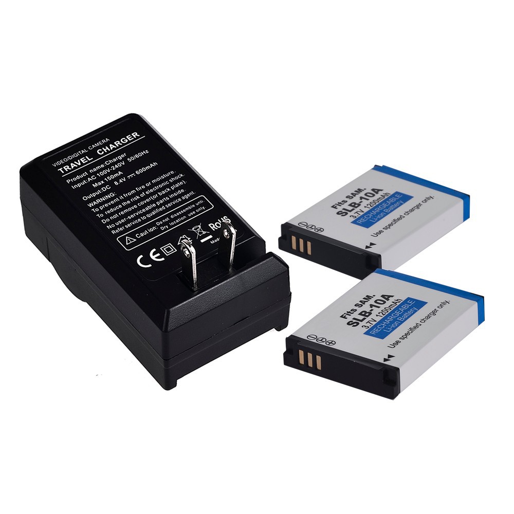 1200mAh SLB 10A SLB 10A SLB10A Digital Battery Car Charger For Samsung