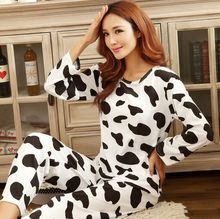 Hot Women’s fashion sweet womens pajamas Animal printing Indoor Clothing Home Suit Sleepwear Winter Long sleeve Trousers Pajamas