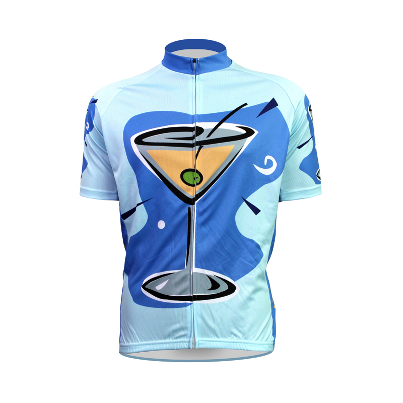 Aliensports Novelty Cycling Jersey Short Sleeve Cocktails and Mixed