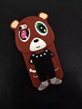 2015 Hot Sale 3D Cute Brown Bear Mobile Phone Back Cover Silicone Case for iPhone5 5s