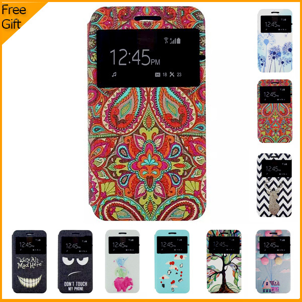 Luxury Cute Cartoon PU Leather Flip Case Cover For Lenovo A328 A328t Case Window Cell Phone